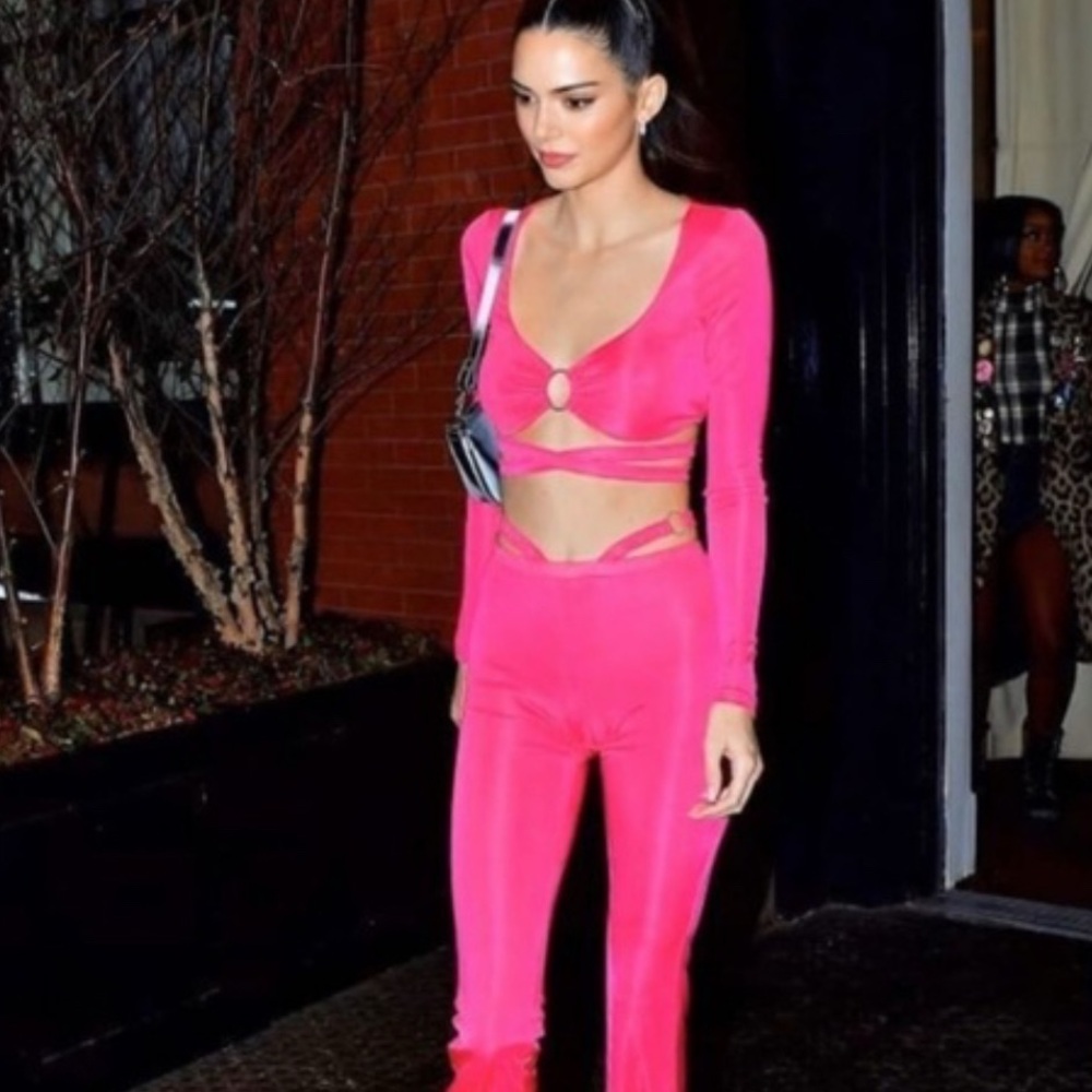 I.AM.GIA Hot Pink Cut-Out Jumpsuit